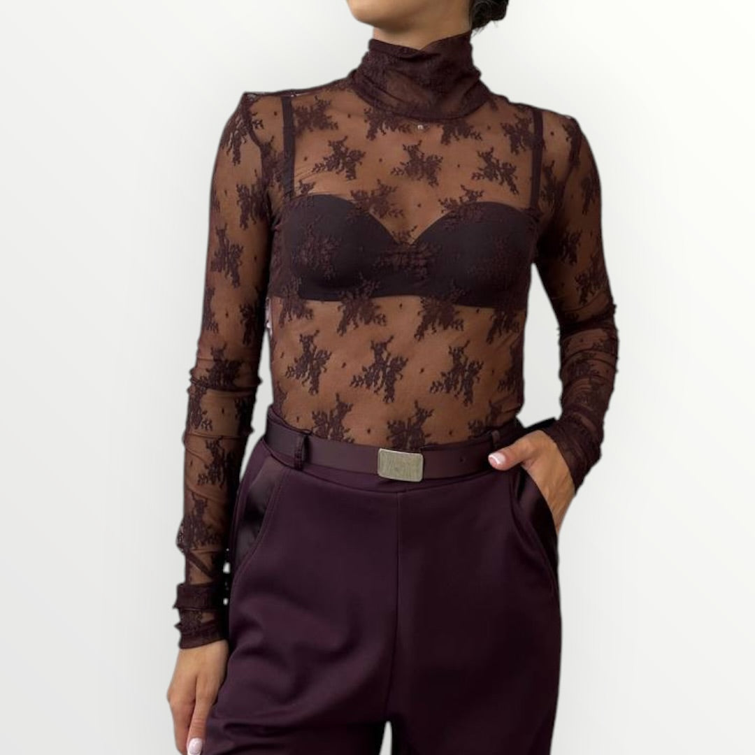 IMPERIAL - T-SHIRT DOLCEVITA IN PIZZO