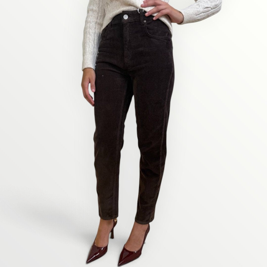 FRACOMINA - PANTALONE A SIGARETTA IN VELLUTO