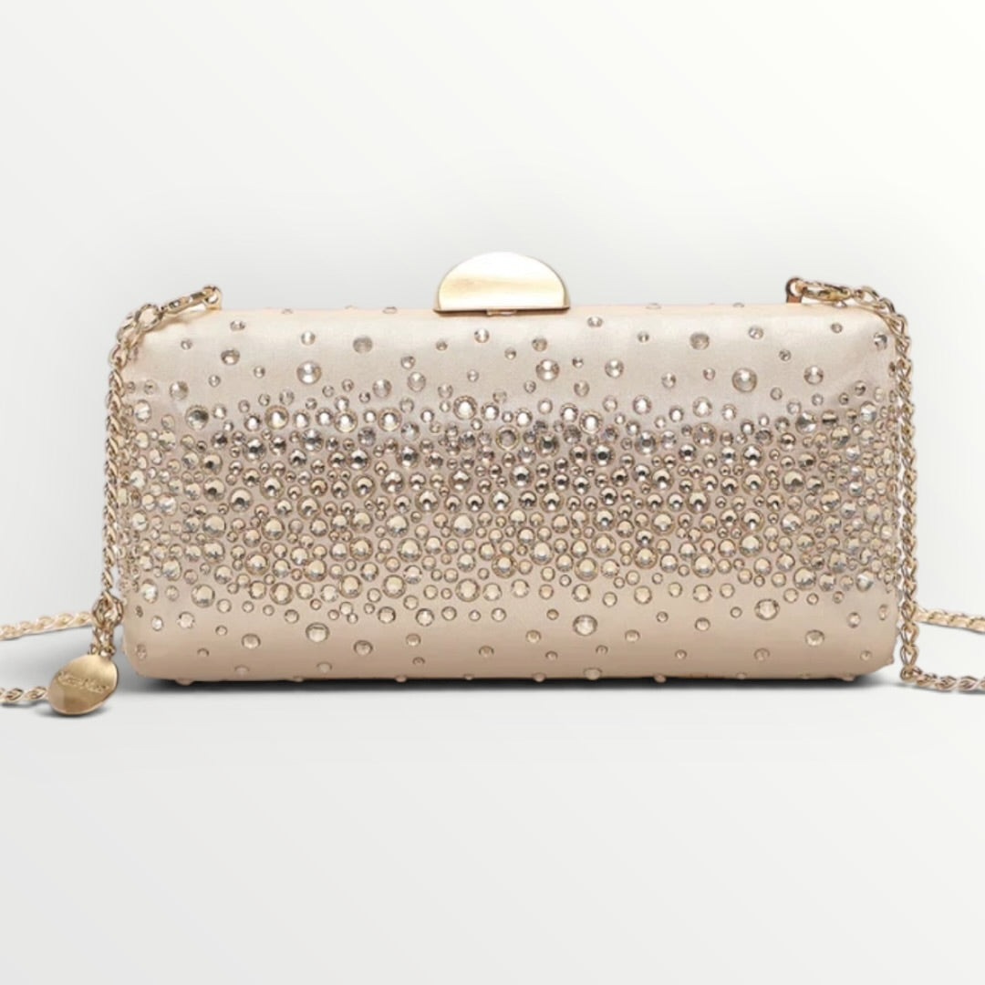 MIMI' MUA' - BORSA CLUTCH CON STRASS SPARSI
