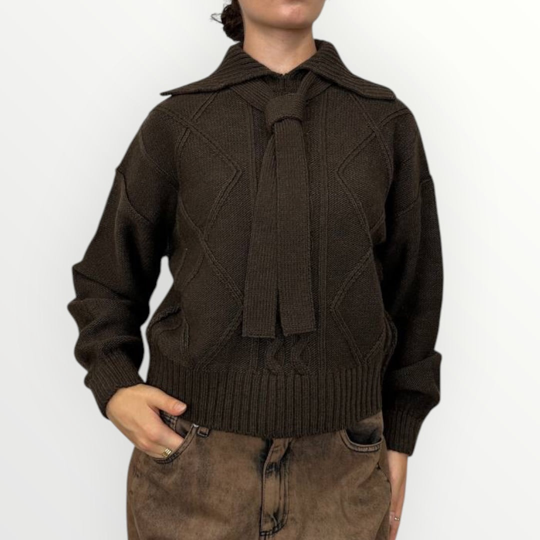 HAVEONE - MAGLIA CON CRAVATTINO