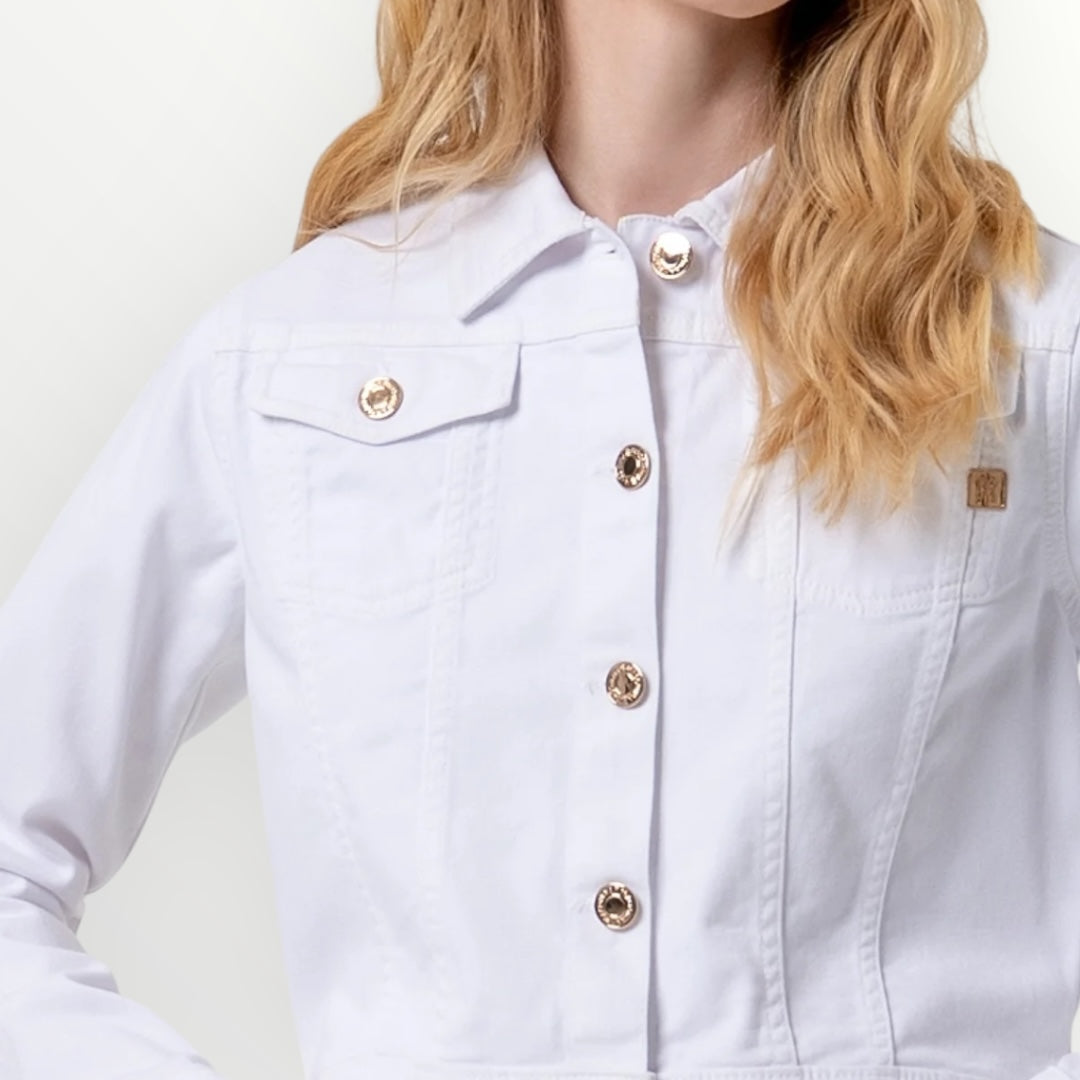 FRACOMINA - GIACCA DENIM REGULAR CON BOTTONI