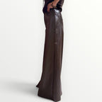HAVEONE - PANTALONE IN ECO-PELLE SUPER PALAZZO