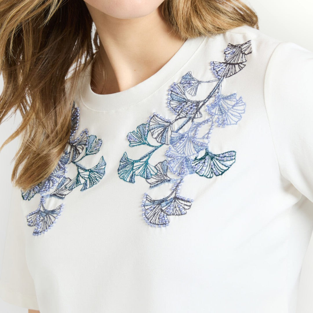 ELENA MIRO' - T-SHIRT MANICA CORTA CON RICAMO