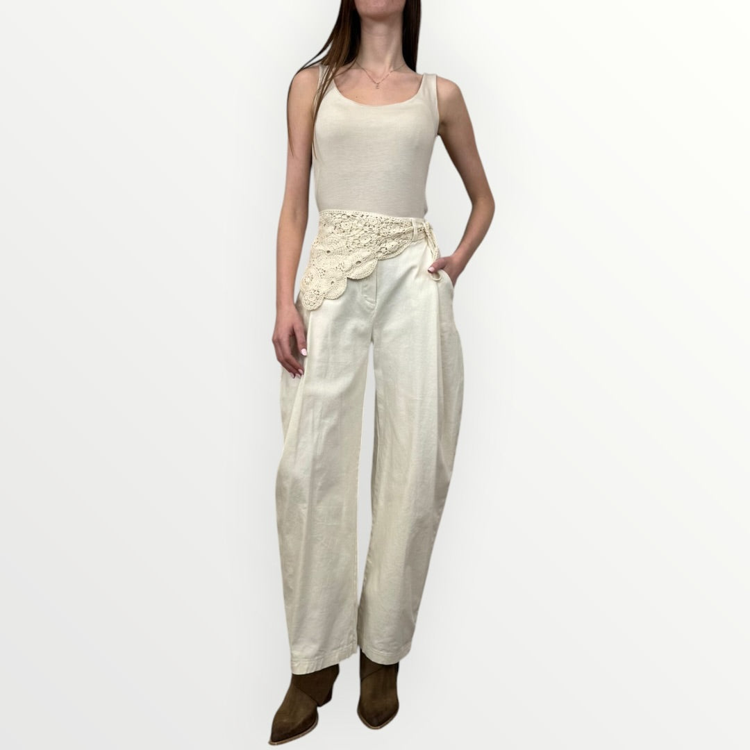 KING KONG - PANTALONE CON BANDANA IN CROCHET