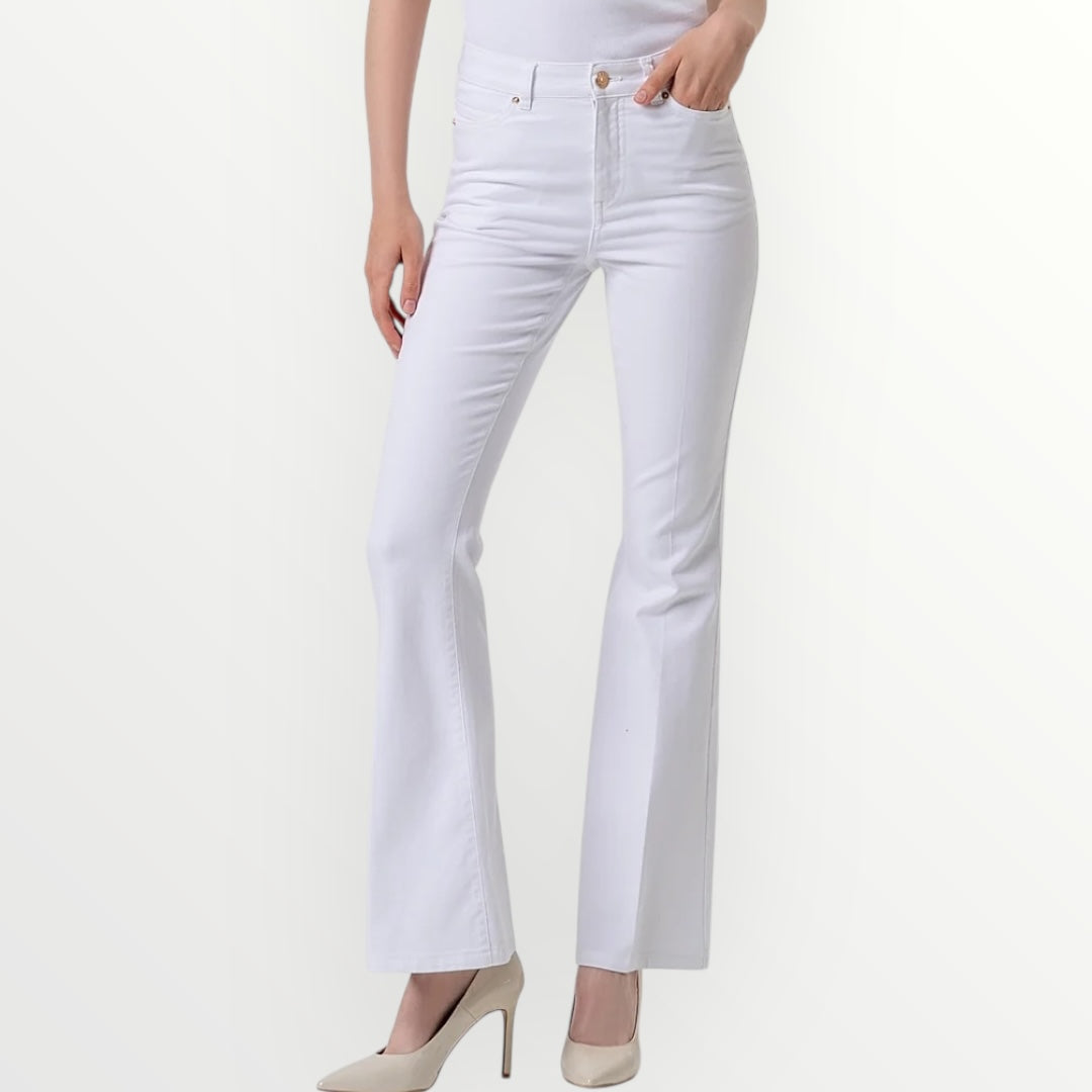 FRACOMINA - JEANS A ZAMPA IN TESSUTO STRETCH