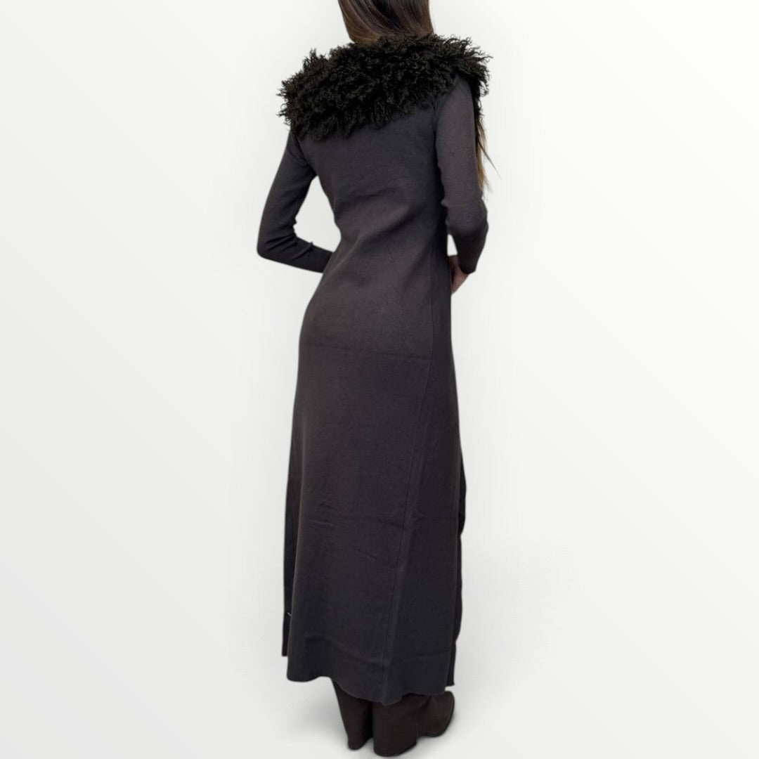 NO SECRETS - CARDIGAN CON COLLO IN ECO-PELLICCIA Immagine secondaria del prodotto