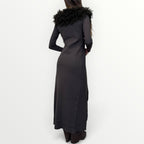 NO SECRETS - CARDIGAN CON COLLO IN ECO-PELLICCIA