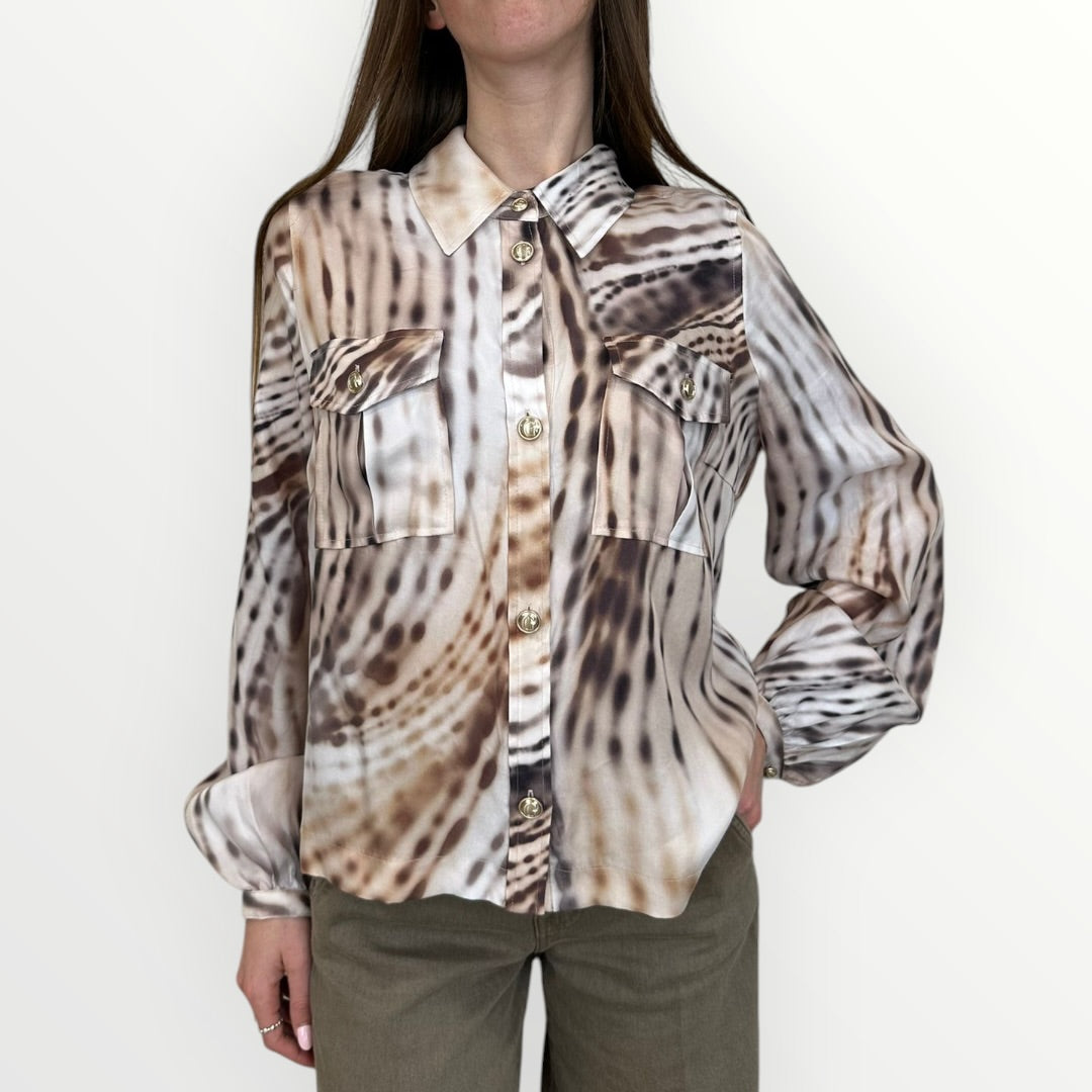 GUESS - CAMICIA LEGGERA CON TASCHINE IN FANTASIA