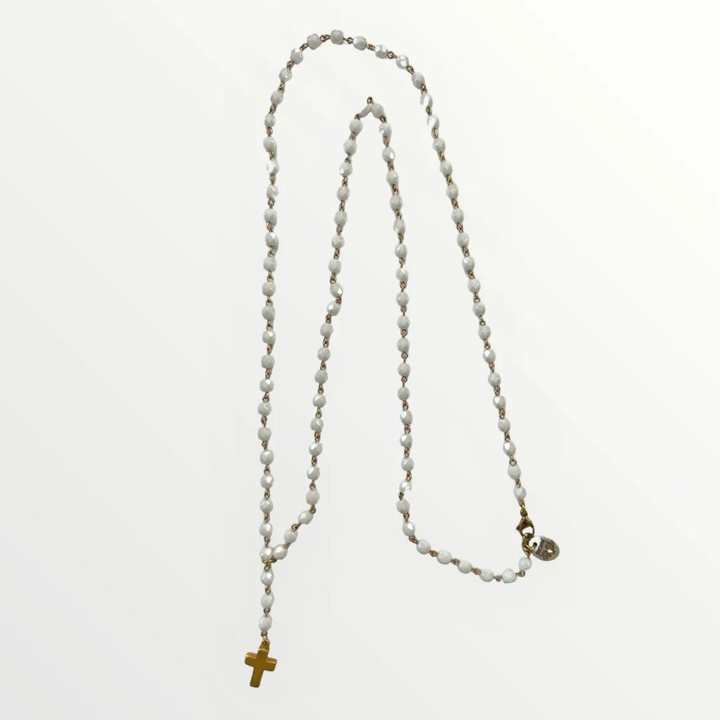 MOMI - COLLANA ROSARIO LUNGO CROCE