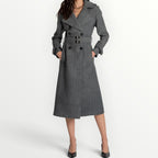FRACOMINA - TRENCH GESSATO IN LANA