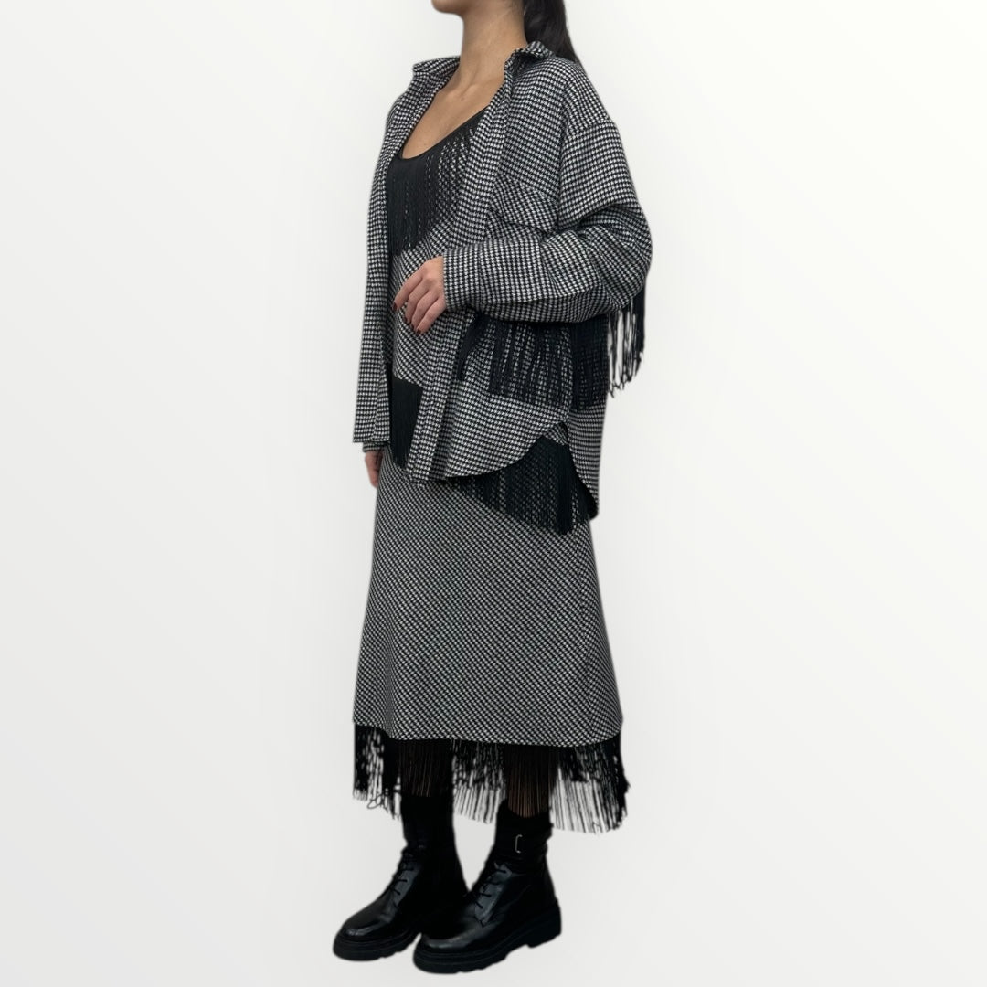 MOTEL - CANOTTA IN PIEDE DE PULE CON FRANGE