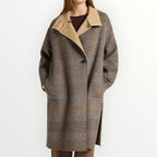 ELENA MIRO' - CAPPOTTO IN CHECK ASIMMETRICO