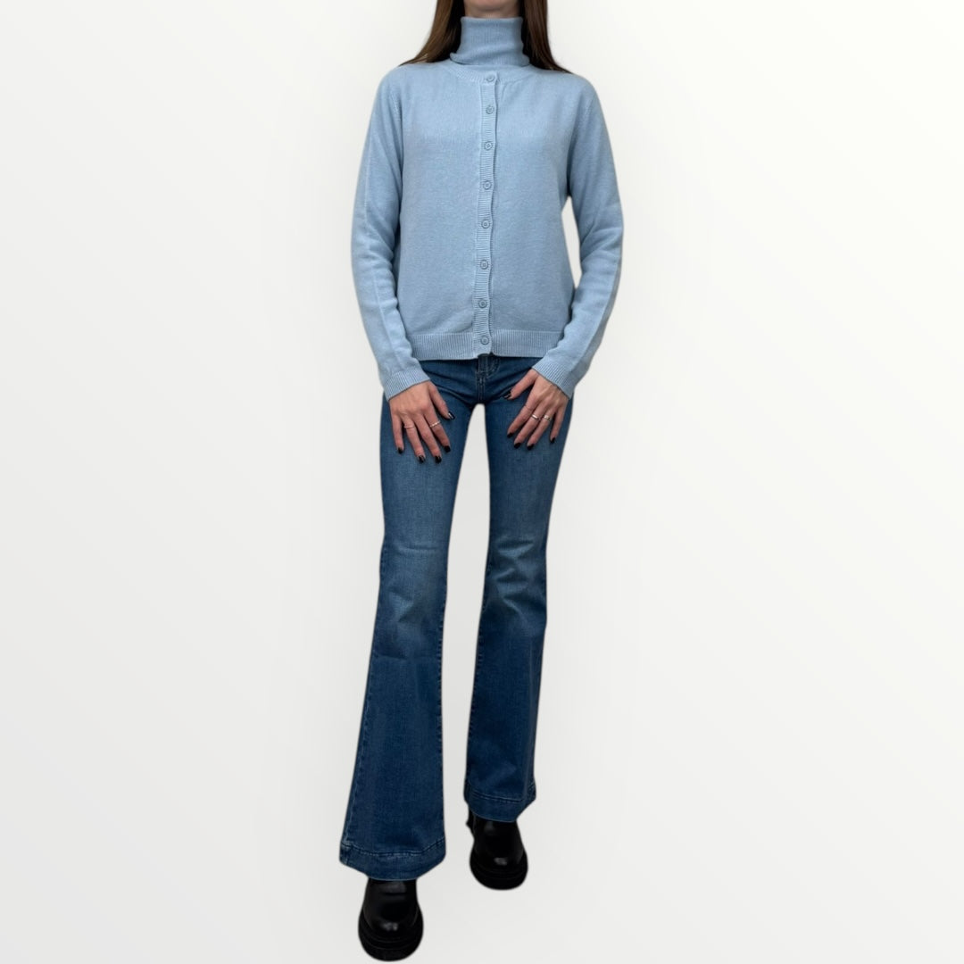 ANGELA DAVIS - CARDIGAN SLIM CON BOTTONCINI