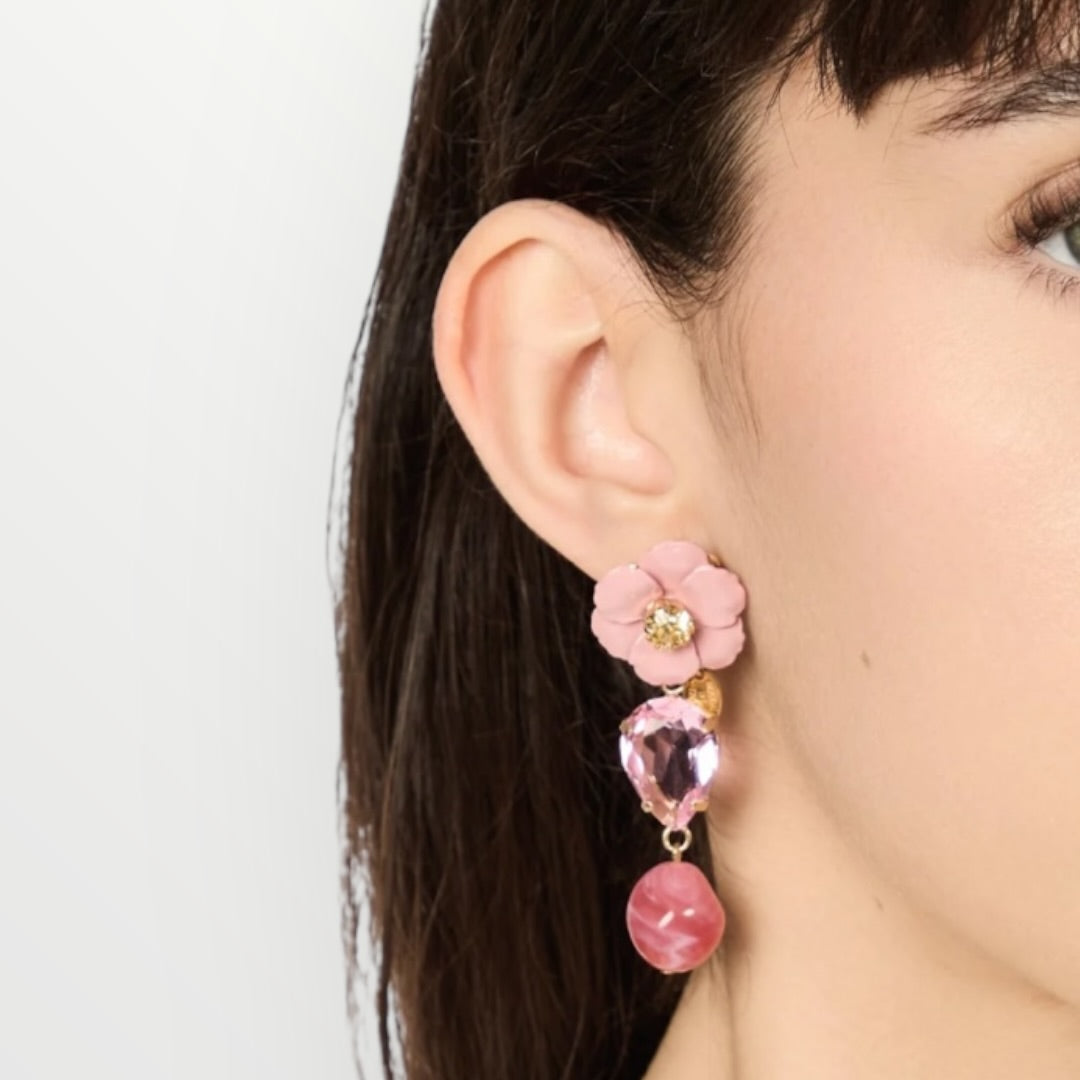 SODINI - ORECCHINI FIORE PENDENTE