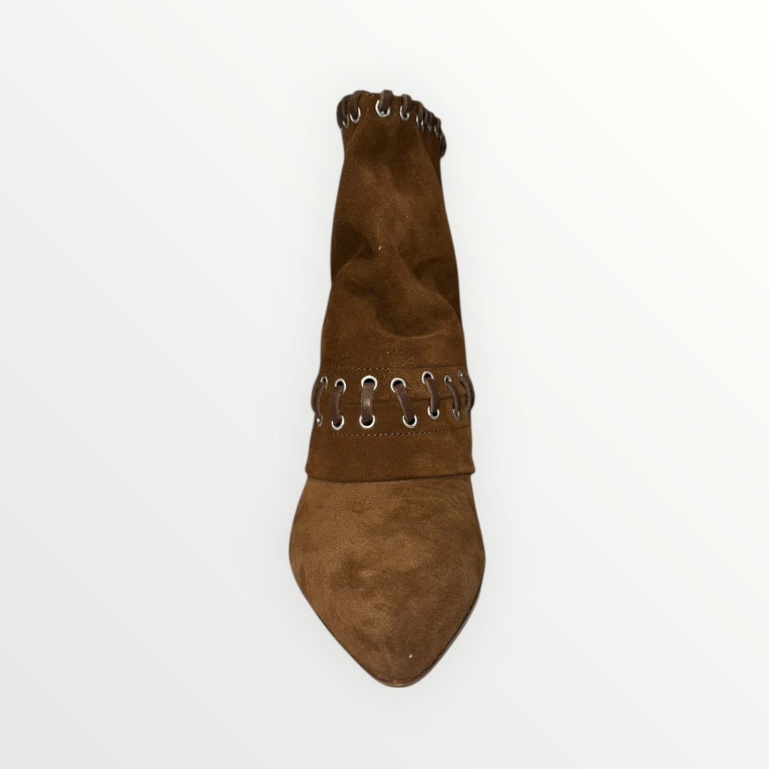 OVYE' - STIVALETTO SCAMOSCIATO BASSO STRINGATO