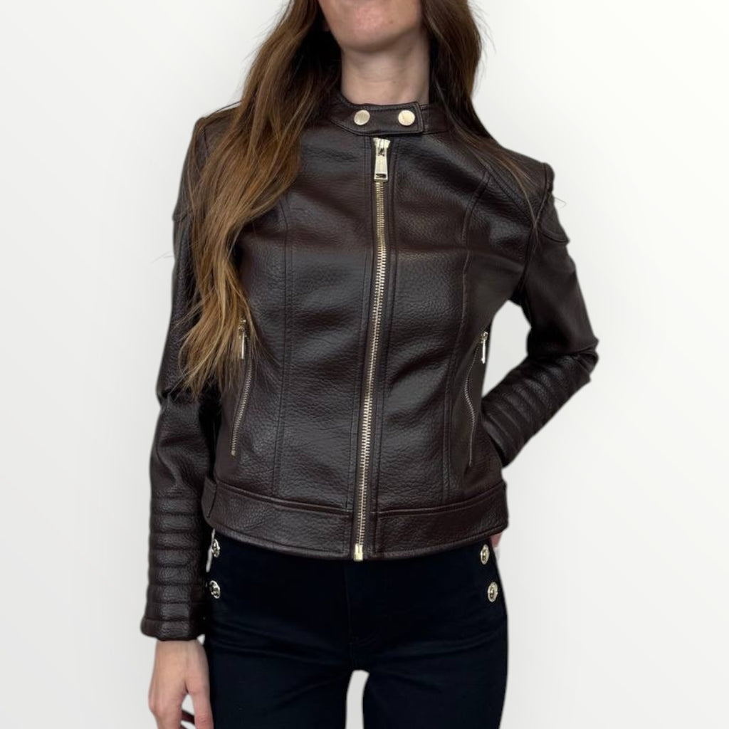 GUESS - GIUBBINO IN ECO PELLE ALLA COREANA