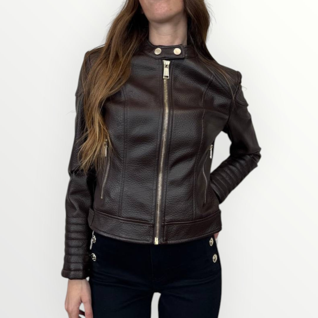 GUESS - GIUBBINO IN ECO PELLE ALLA COREANA