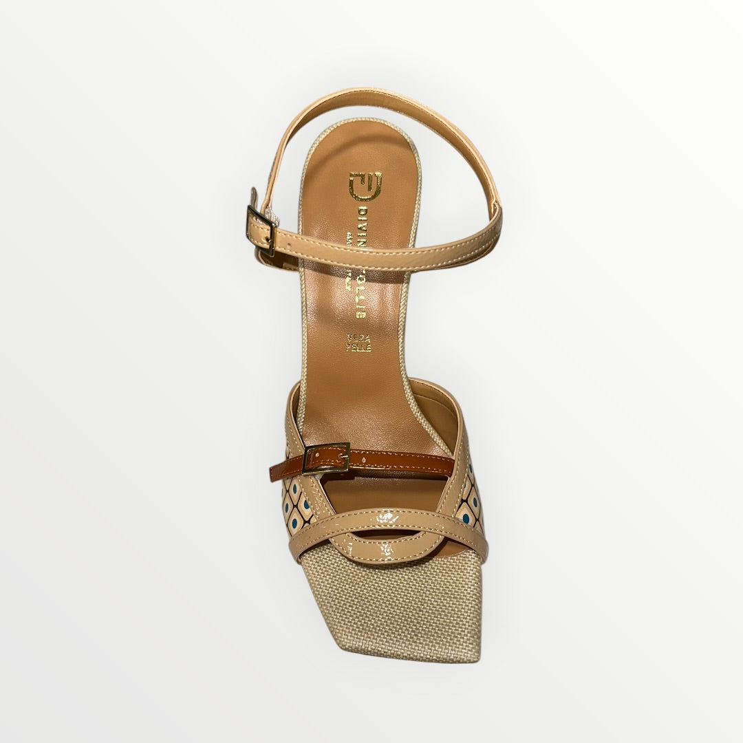 DIVINE FOLLIE - DECOLLETE STAMPA GEOMETRICA E CUT-OUT