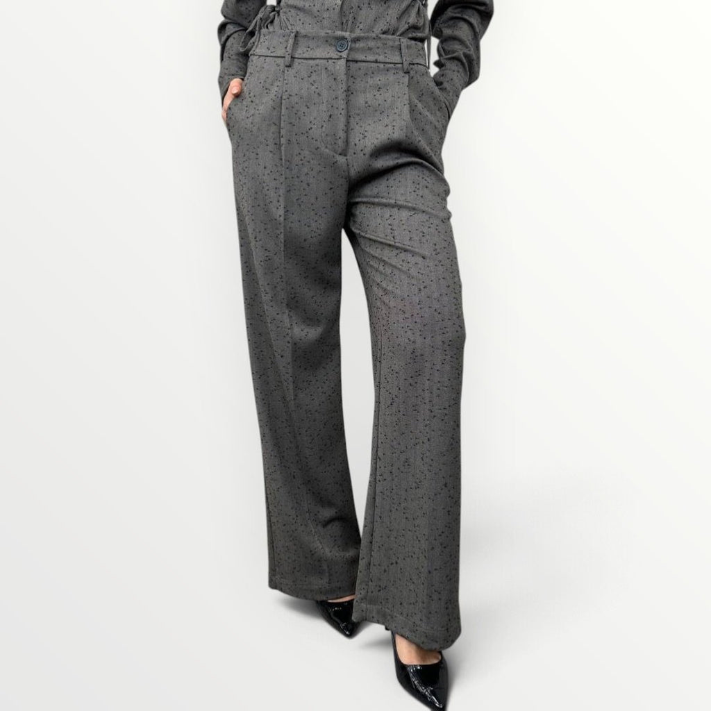 PHILIA LOFT - PANTALONE A PALAZZO CON PIEGA STIRATA