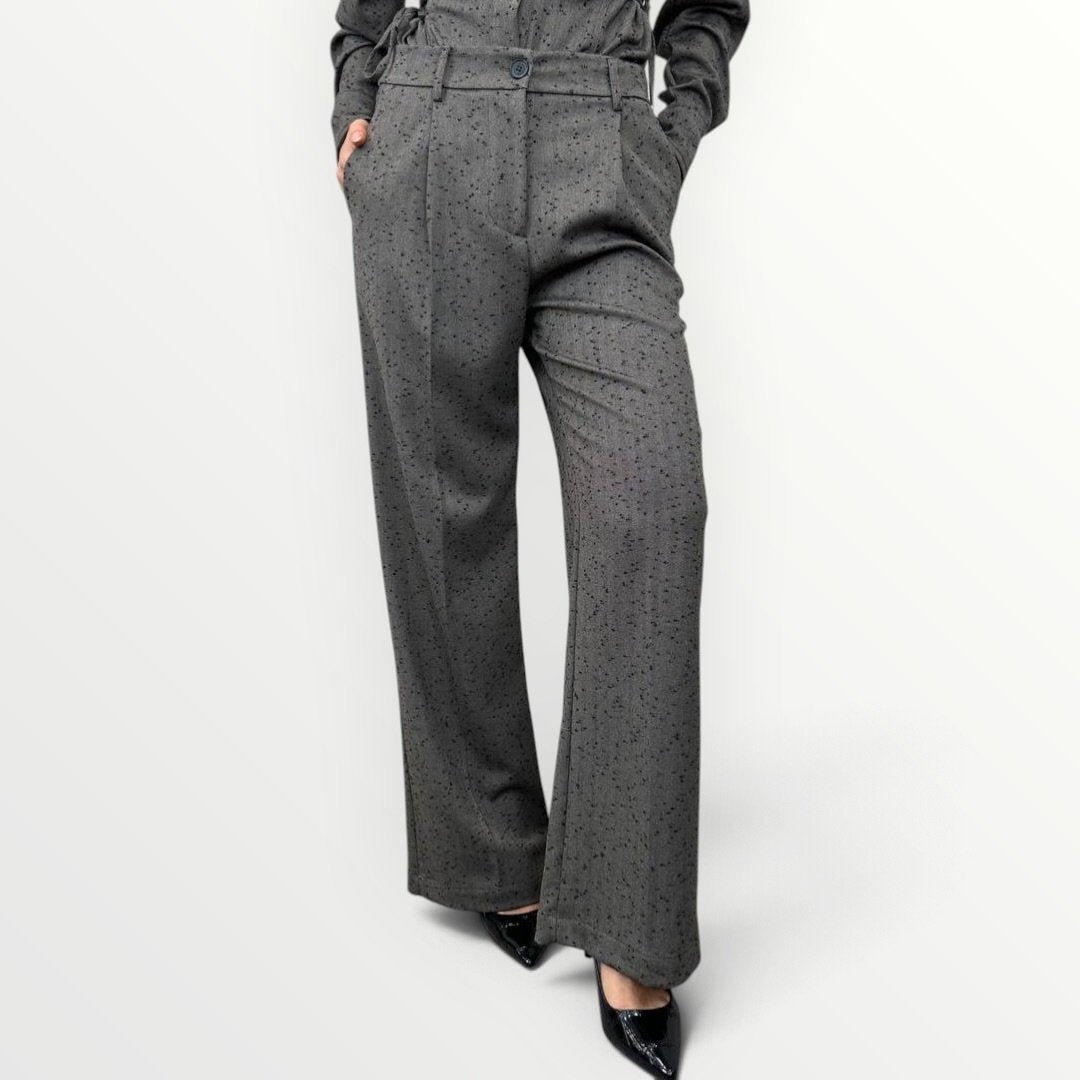 PHILIA LOFT - PANTALONE A PALAZZO CON PIEGA STIRATA