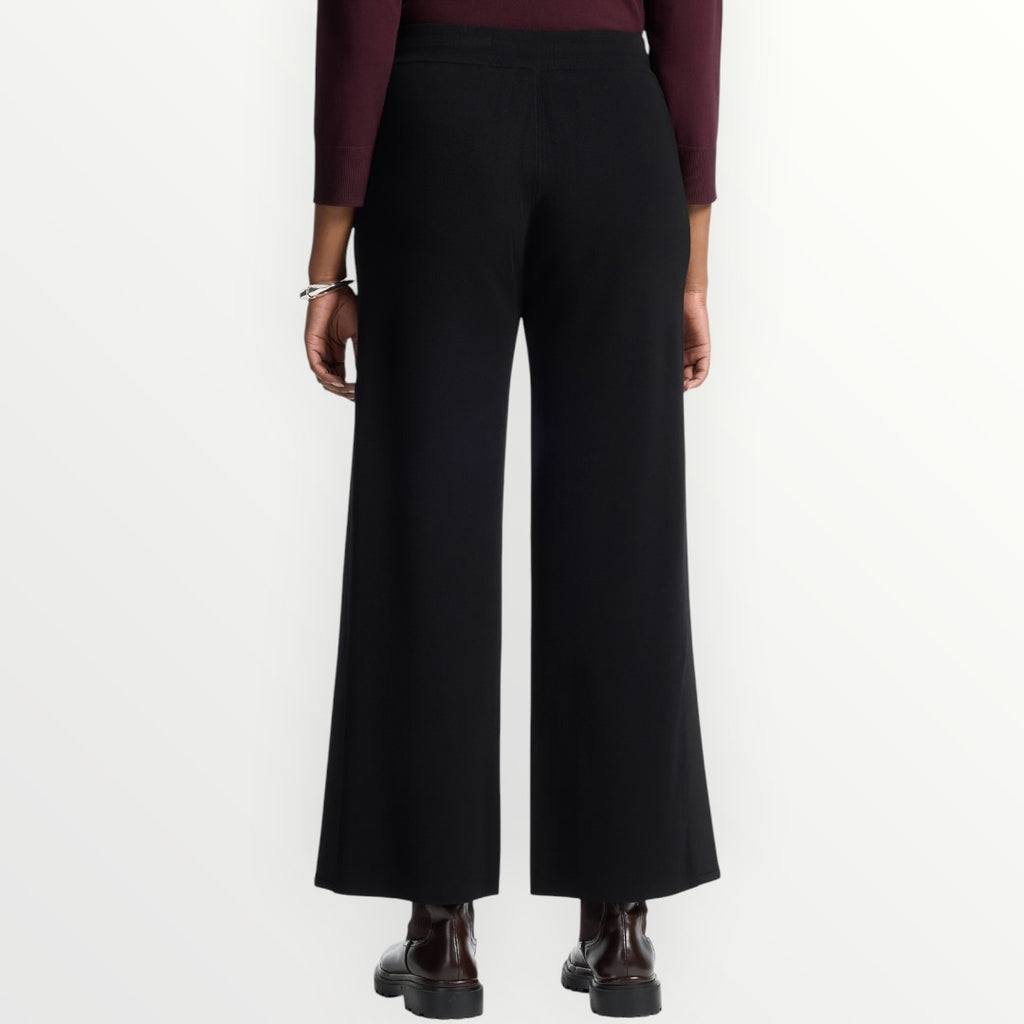 ELENA MIRO' - PANTALONE A PALAZZO IN MAGLIA CON COULISSE