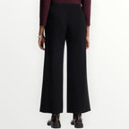 ELENA MIRO' - PANTALONE A PALAZZO IN MAGLIA CON COULISSE