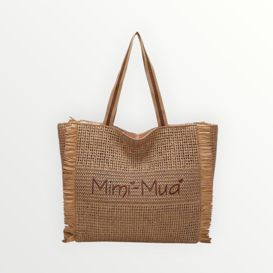 MIMI' MUA' - BORSA IN RAFIA CON FRANGE