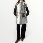 AYFEE - GILET IN ECO-PELLICCIA CON CINTURINA IN VITA