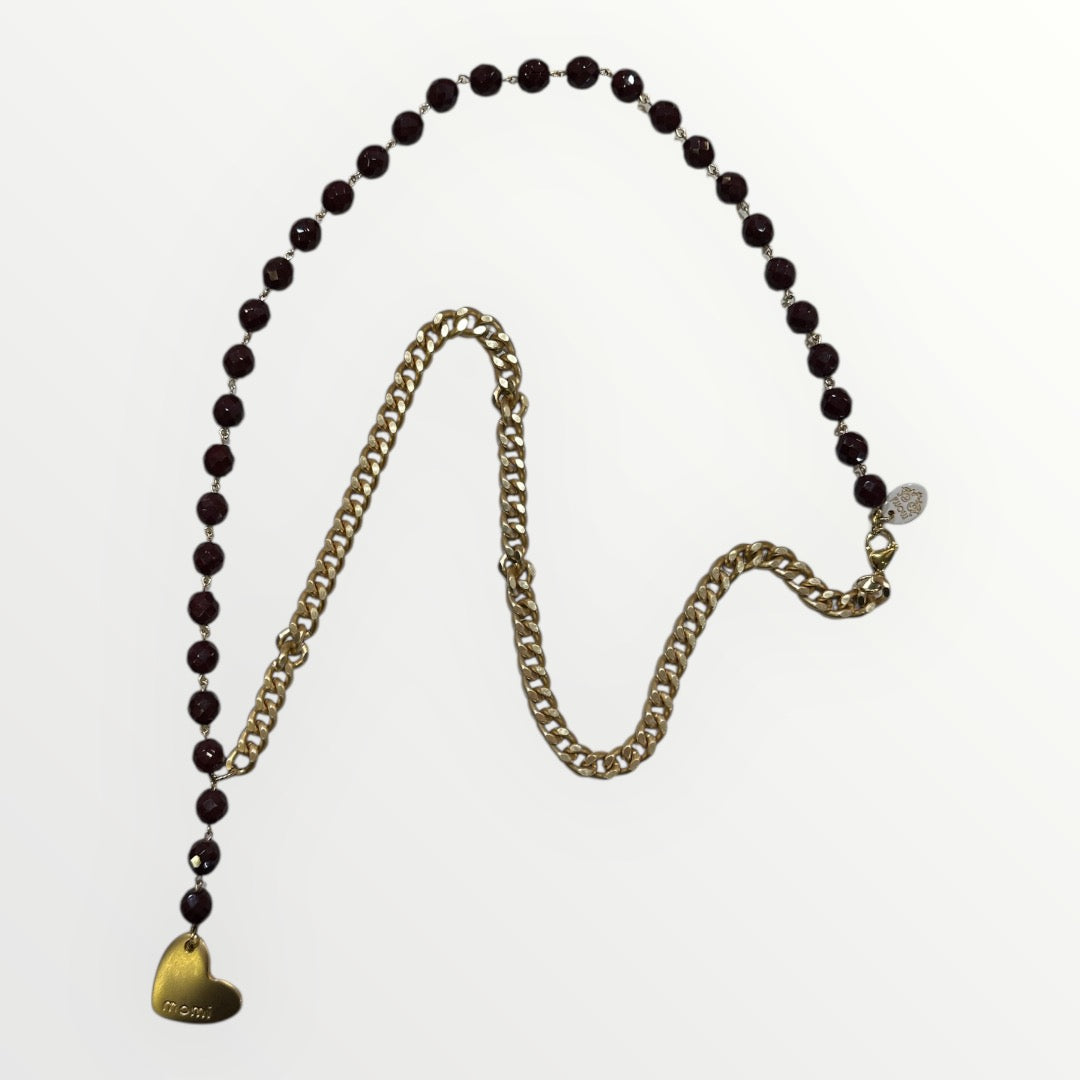 MOMI - FRANCESCA LONG HEART NECKLACE