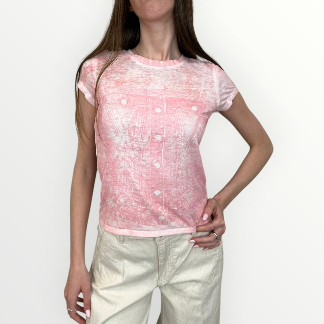 GUESS - T-SHIRT EFFETTO VINTAGE