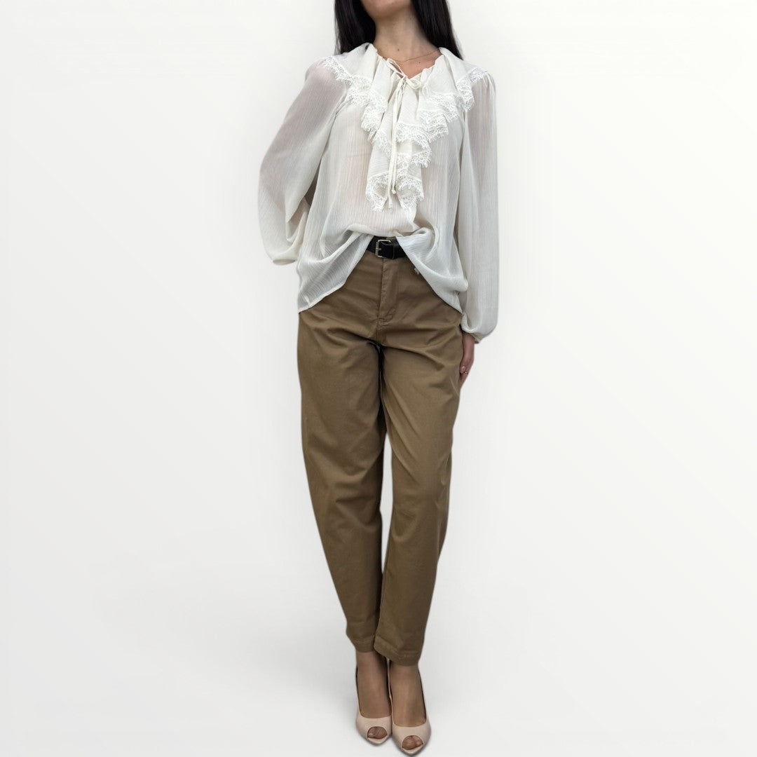 SUSY MIX - CAMICIA CON VOULANT E PIZZO