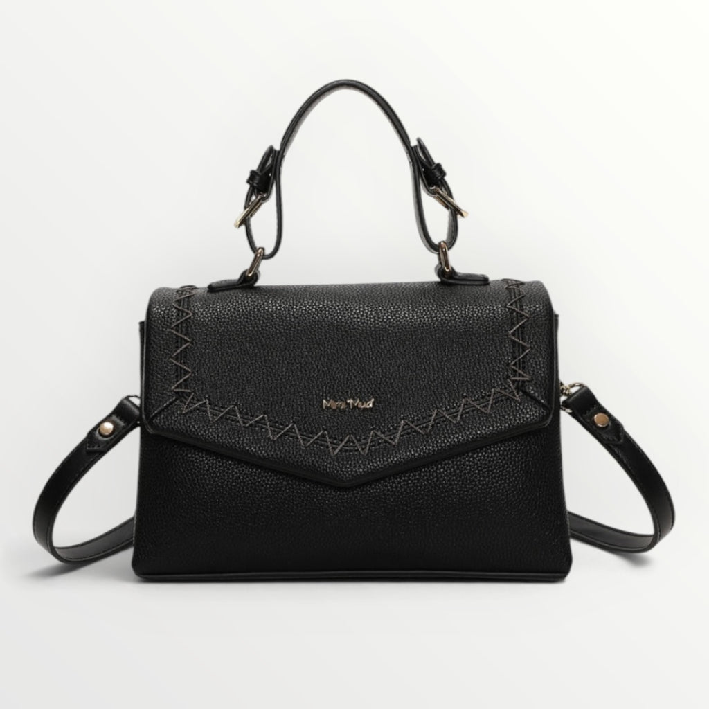MIMI' MUA' - BORSA A MANO CON CUCITURE A VISTA