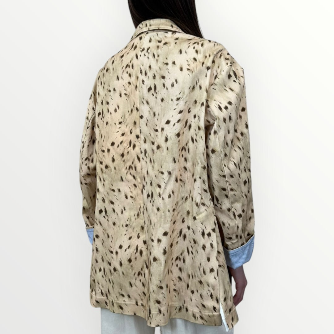 KING KONG - GIACCA OVER CON POLSINO A CONTRASTO