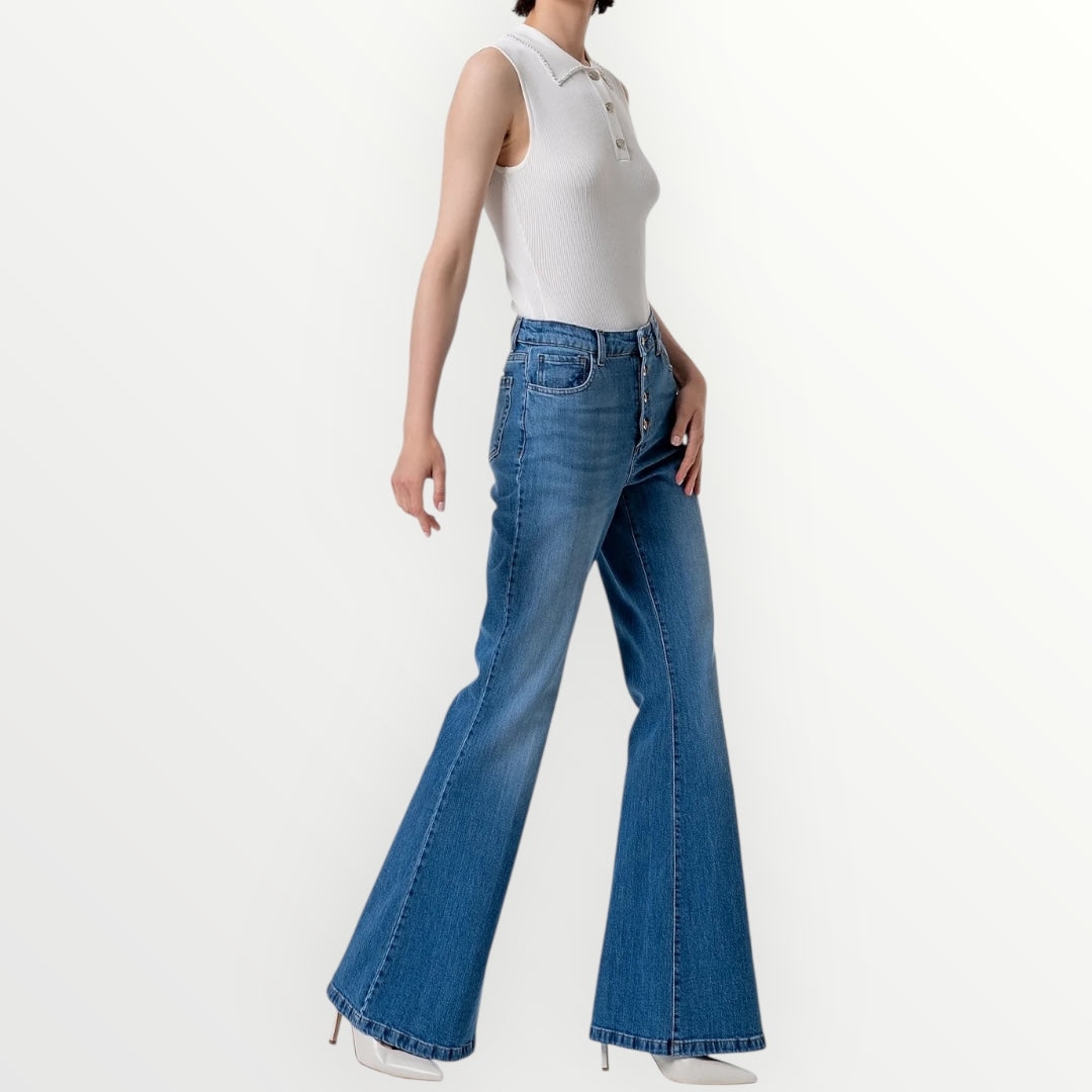 FRACOMINA - JEANS Z AMPA LAVAGGIO MEDIO