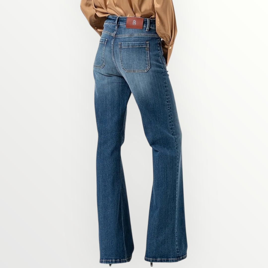 FRACOMINA - JEANS CON BOTTONI GIOIELLO