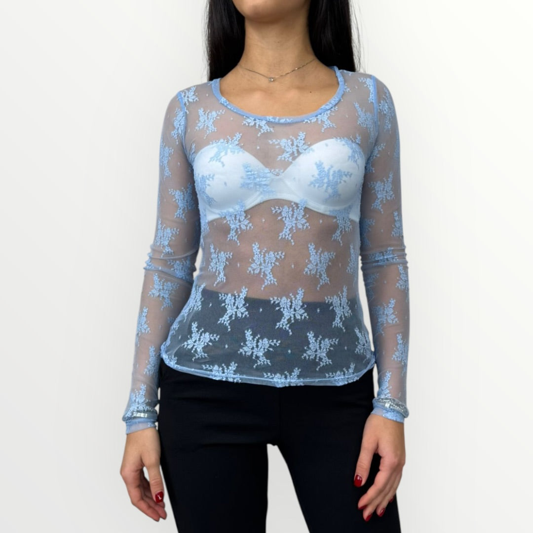 IMPERIAL - T-SHIRT A MANICA LUNGA IN PIZZO