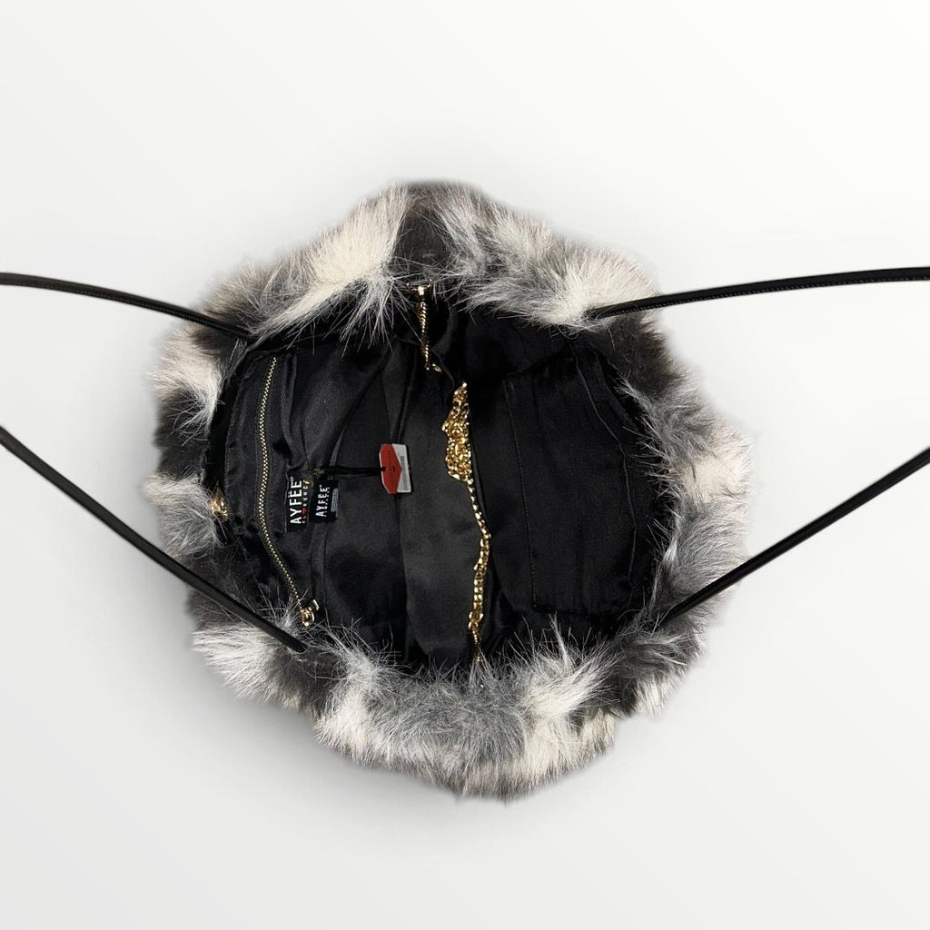 AYFEE - BORSA IN ECO-PELLICCIA CON MANICO FINE