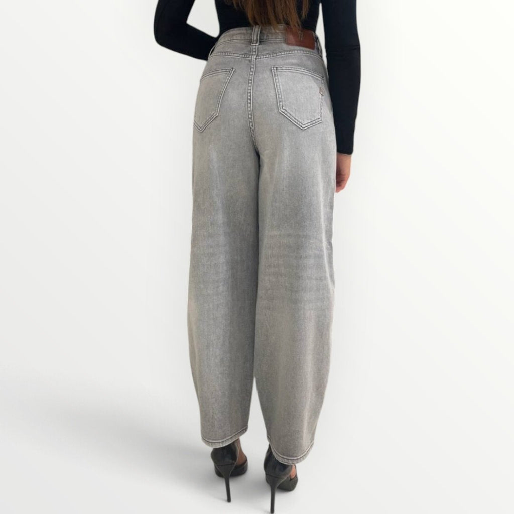 FRACOMINA - JEANS BALOON EFFETTO SLAVATO