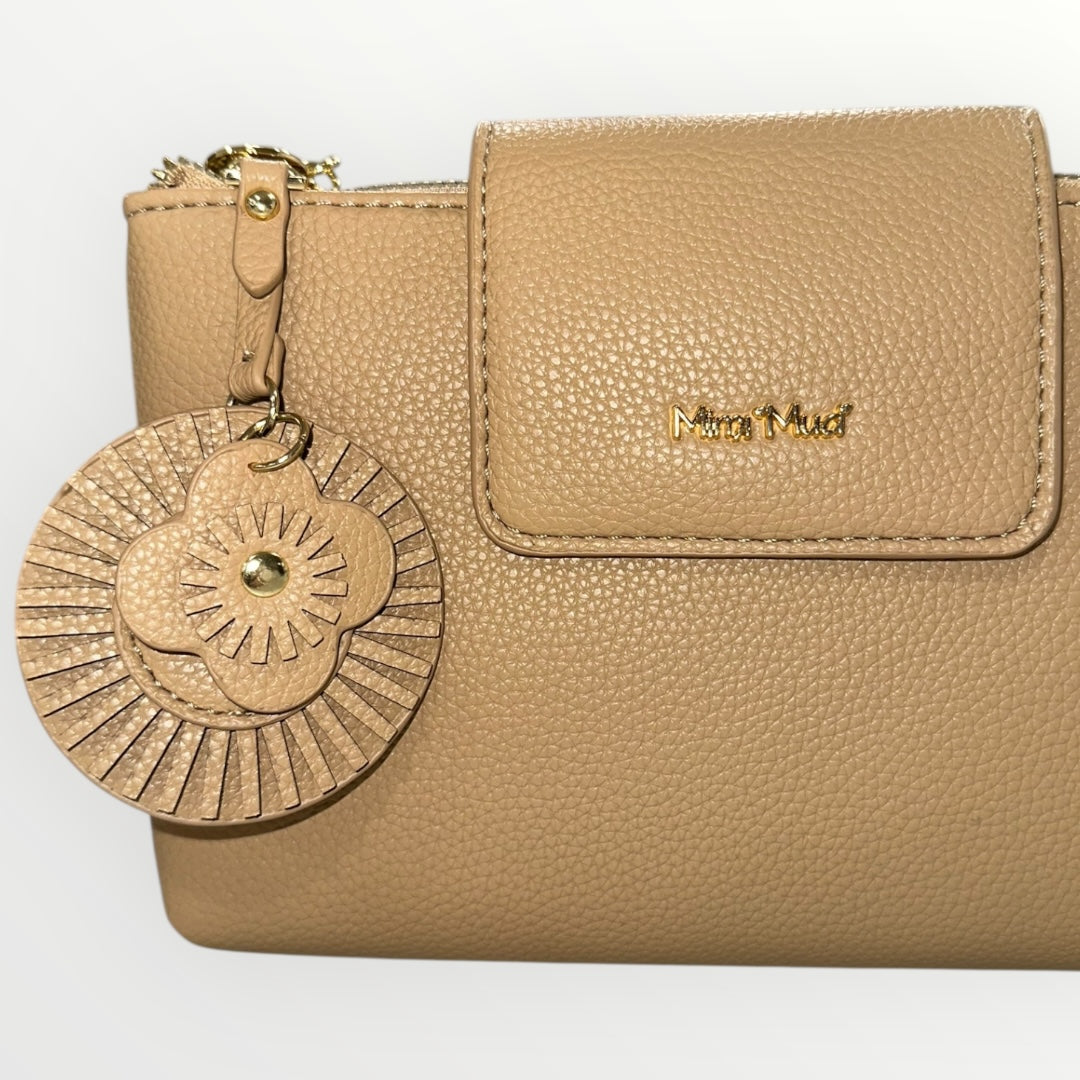 MIMI' MUA' - BORSA PIATTA CON FIORE