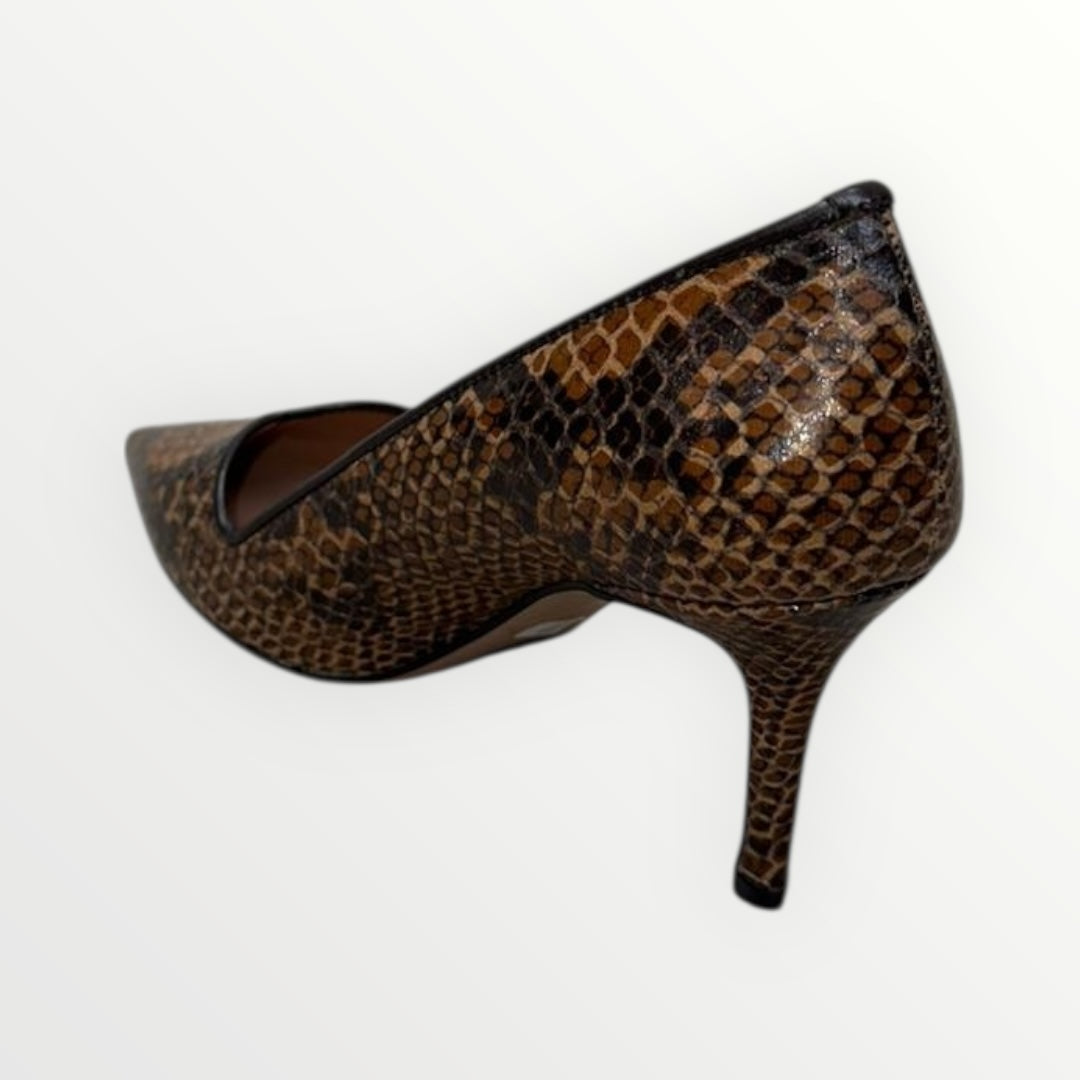 DIVINE FOLLIE - DECOLLETE' PITONATA CON PROFILO A COTRASTO