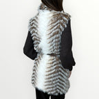 AYFEE - GILET IN ECO-PELLICCIA CON CINTURINA IN VITA