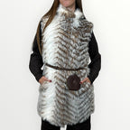 AYFEE - GILET IN ECO-PELLICCIA CON CINTURINA IN VITA