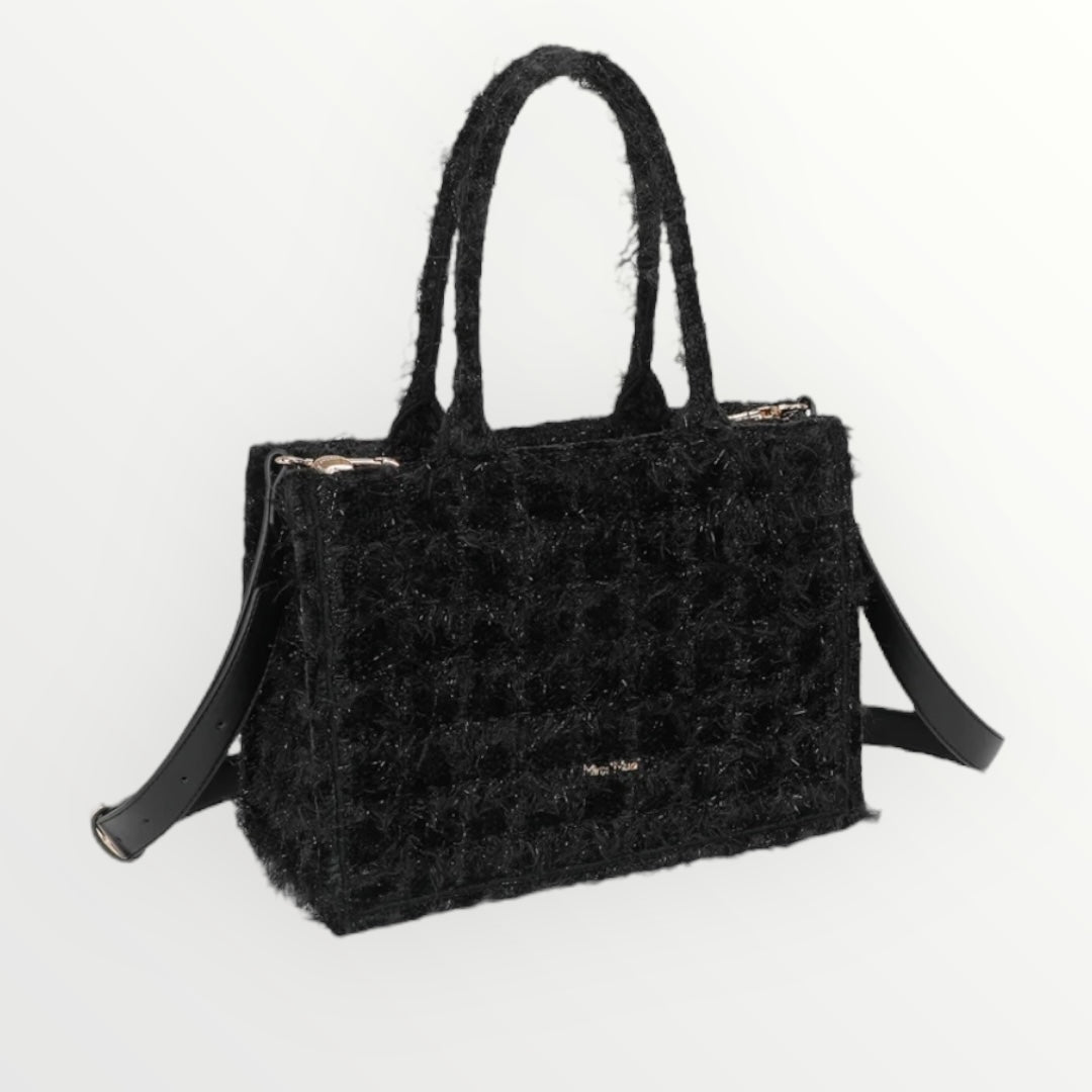 MIMI MUA' - BORSA SHOPPER MEDIA IN TWEED
