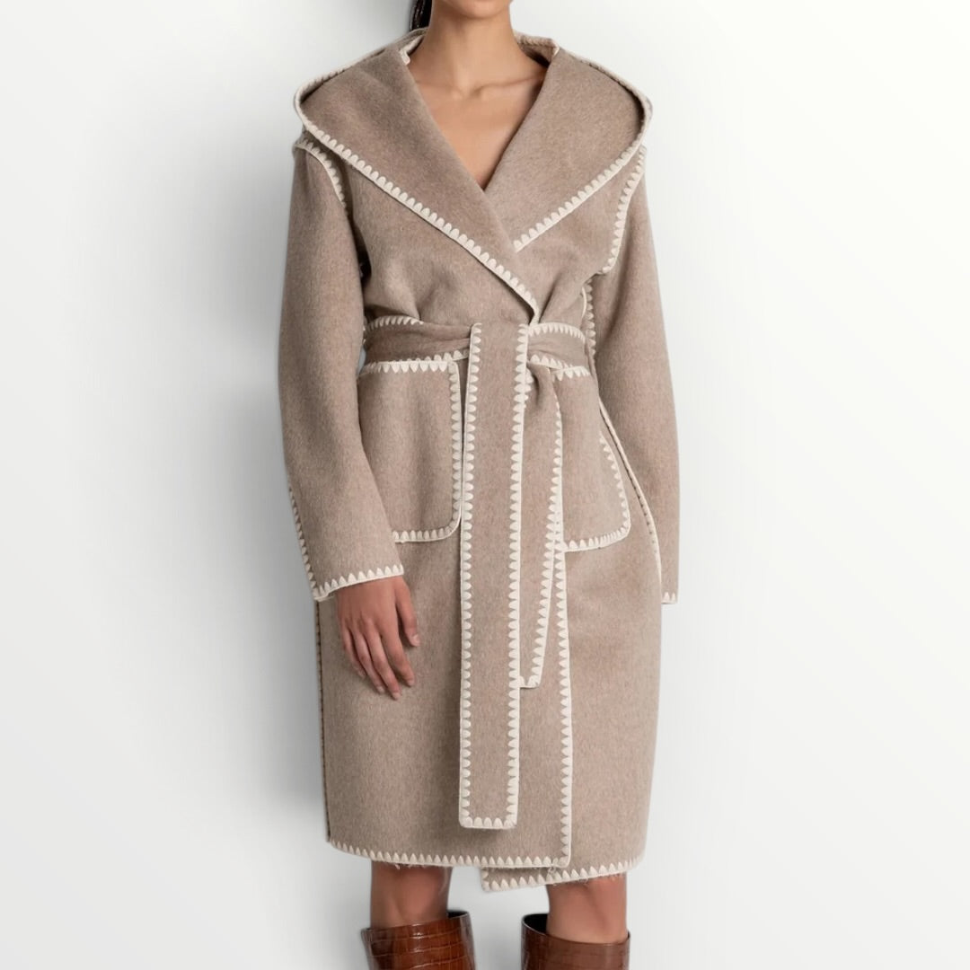 FRACOMINA - CAPPOTTO CON CUCITURE A CONTRASTO