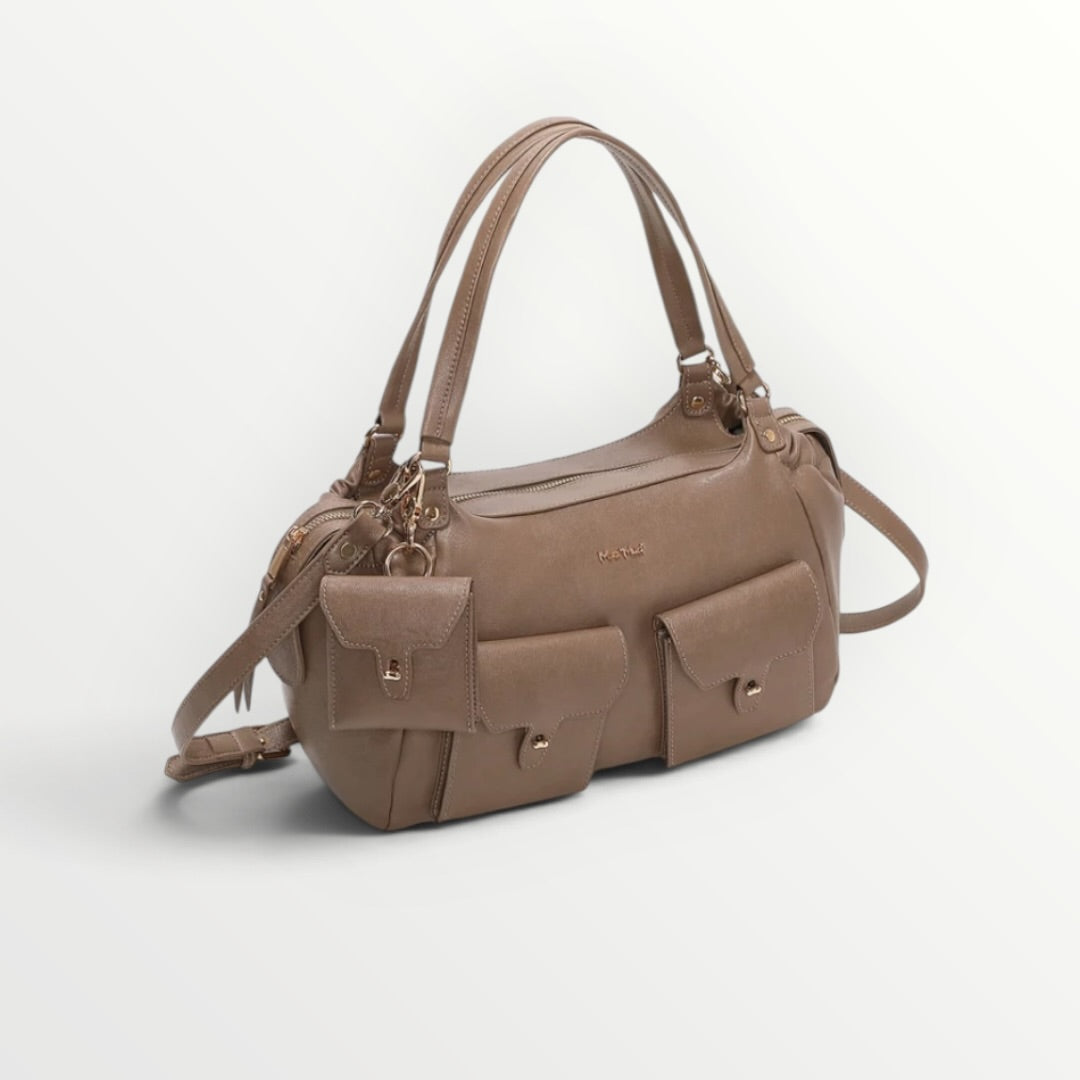 MIMI' MUA' - BORSA A SPALLA CON TASCHINE