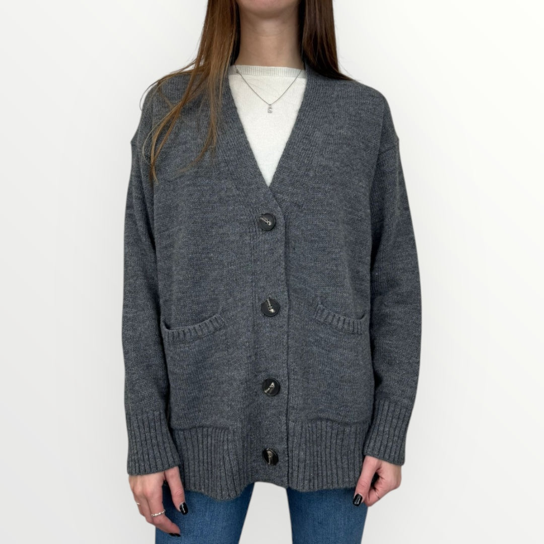 ANGELA DAVIS - CARDIGAN CON BOTTONI E TASCHE