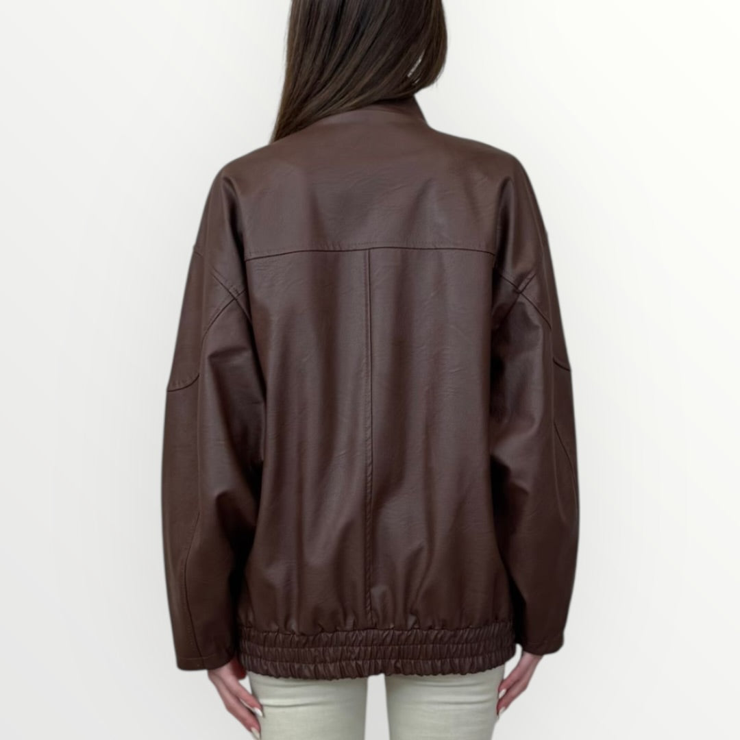 KING KONG - GIUBBOTTO IN ECO PELLE OVER