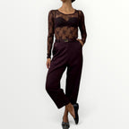 IMPERIAL - T-SHIRT GIROCOLLO IN PIZZO