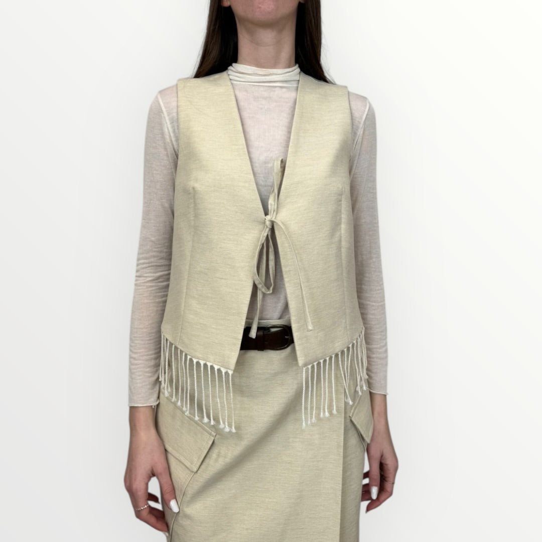 SOUVENIR - GILET CON FRANGE