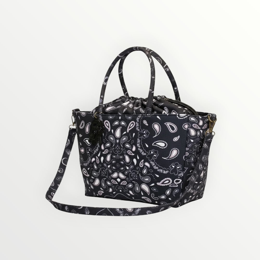 EFFEK - BORSA MARE CON ARRICCIATURA PAISLEY